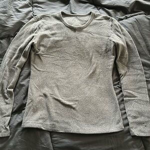 Cuddl Duds Gray Women’s Pullover Fleece, Long Sleeved Top